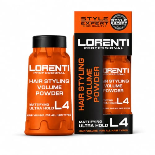 Lorenti Hair Styling Volume Powder L4 – Haarpuder 30 g – Ultra Hold & mattes Finish – Volumenpuder/Styling Powder für extreme Kontrolle - Puderwachs