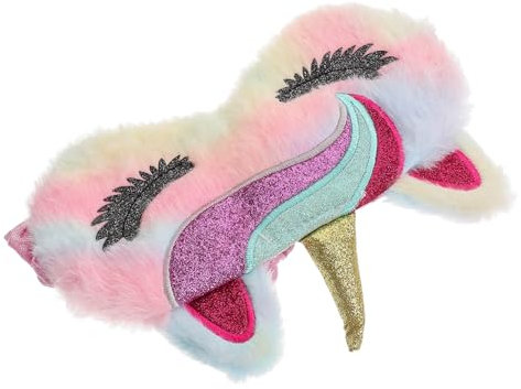 VALICLUD Masque De Sommeil Dessin Animé Licorne Peluche Coloré Compact Masque Occultant Voyage Détente Sommeil Repos Confortable Pour Adolescents Et Jeunes
