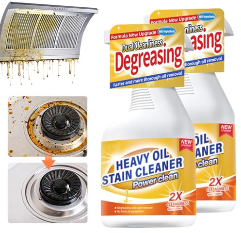 Kitchen Oven Cleaner Heavy Duty, 2025 New Heavy Oil Cleaning Products Multi Purpose Cleaner, Cleaning Spray Kitchen Grease Stain Remover for Induction Ceramic Hob, Quartz Worktop (2)
