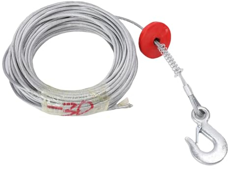 Fabater Premium Steel Winch Cable 6mm 30m 17637lb Load Bearing Wear Resistant Steel Winch Line for Tow Truck, Universal