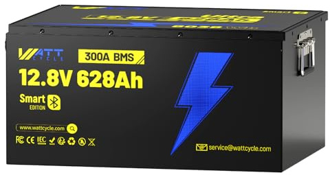 WattCycle 12V 628Ah LiFePO4, Lithium Batterie mit Bluetooth(ECE R10)