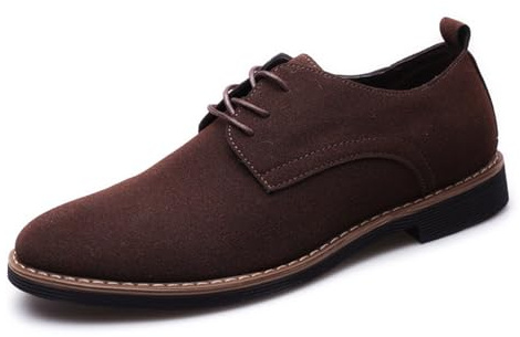 Klänningsskor för män mocka läder Oxford-skor klassisk snörning business vardagssko andningsbar mode loafers eleganta formella slip-on Oxfords derbys för företag arbete kontor bröllop bal