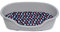 adena Hundekorb 81 x 54 cm warmgrau + Kissen Herzen blau