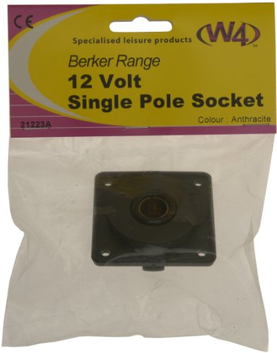 W4 Berker Single Pole 12V Socket - Anthracite