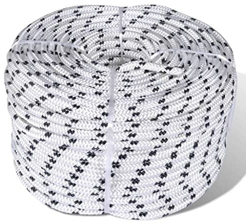 vidaXL Tauwerk Polyester 8mmx50m Flechtleine Bootsleine Festmacher Reepschnur