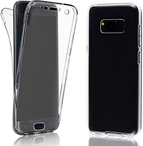 Eximmobile 360° Full Handyhülle für Apple iPhone 7 | Case für vorne und hinten | Silikon Schutzhülle | Handytasche mit beidseitigem Schutz | Cover in transparent | Handy Tasche Etui Hülle