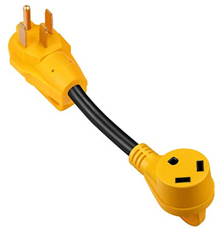 50 Amp to 30 Amp RV Adapter, Heavy Duty, Durable and Safe Plug with an Easier Grip and LED Indicator Light