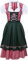 NUWIND Kostüm Bayerisches Damen Trachtenkleid Oktoberfest Dirndl Gr.XX-Large, Schwarz/Rosa