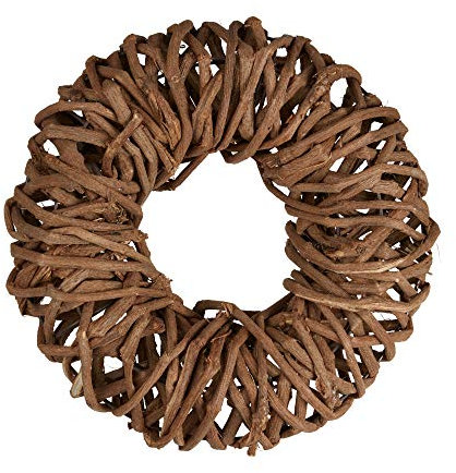 OASIS Carrizo Natural Woven Wreath - Christmas Wicker Hanging Decoration (27cm)