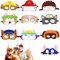 Sunshine smile Tiermasken Für Kinder,Kindermasken Tiere,Tiermasken Zum Ausmalen,Masken Kinder Geburtstag,Masken Geburtstag Deko,Maske Tier,Dschungel Party Deko,Maske Filz Tiere (D)