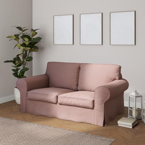 dekoria Ersatz für Bezug für Ektorp 2-Sitzer Schlafsofa NEUES Modell Sofahusse passend für Modell Ektorp Altrosa
