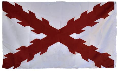 Bandera del aspa de borgoña. Bandera de los tercios españoles. Cruz de san andres. Bandera para mastil imperial española. Imperio español. Cruz de borgoña