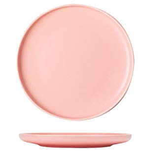 Piatti Piatto da dessert in ceramica, piatto colazione classica, piastra di serving smalto opaco adatto for uso giornaliero familiare e ristorante Piatti Servizio ( Color : Pink , Size : 1pack )