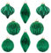 KI Store Mercury Glass Christmas Tree Ornaments Green Set of 8 80mm 120mm Hanging Christmas Baubles Finials for Tree Decoration Holiday Décor