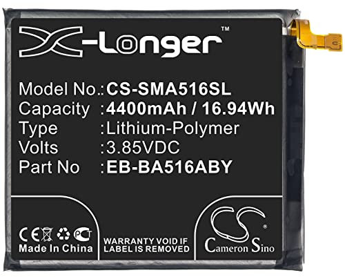 Cameron Sino Akku für Samsung Galaxy A51 5G, Galaxy A51 UW 5G, SC-54A, SCG07, SM-A5160, SM-A516A, SM-A516B, SM-A516D, SM-A516J, SM-A516N, SM-A516U 4400mAh