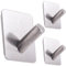 RICOO Ganci Adesivi Bagno e Cucina, Set di 3 Ganci Adesivi, MH021-3, Appendi Accappatoio e Asciugamani Moderni, Appendi accappatoio bagno adesivo, Montaggio a Parete senza Fori, Argento