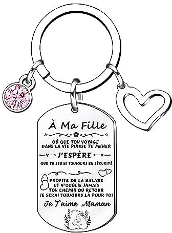 Cadeau Fille Porte Clef Femme Idee Cadeau Ado Fille Mere Cadeau Anniversaire Fille Cadeau Adolescente Fille Idee Cadeau Femme Utile Cadeau Pour Belle Fille Cadeau Petite Fille Je t'aime Ma Fille (1)