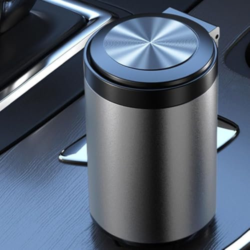 HSJDHNCS Auto Aschenbecher für Nissan Leaf 2011-2018,Autoaschenbecher Tragbarer Auto-Aschenbecher Metall Aschenbecher,A-Silver
