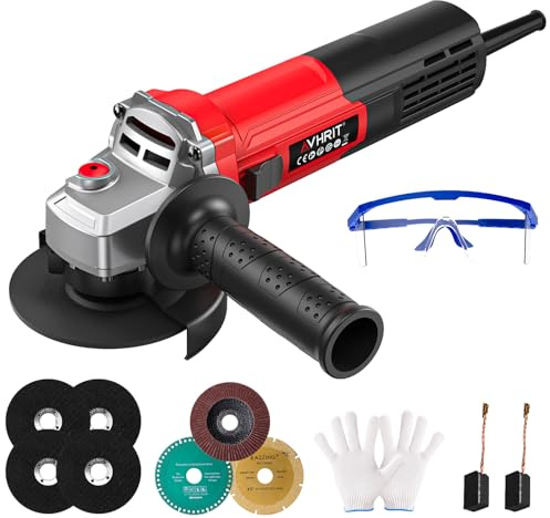 Avhrit Angle Grinder 10 Amp, 4-1/2 inch Power Angle Grinder Tools with 13000 RPM, 1200W Small Angle Grinder for Cutting, Grinding, Polishing