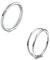 LAURITAMI 2 Stück Nasenpiercing Ring Chirurgenstahl 20G Dünn Doppelter Nasenpiercing Ring Silber, Septum Clicker Ring, 8mm Helix Conch Knorpel Tragus Nasenpiercing Schmuck