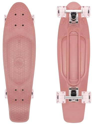 KMX 27 Zoll Skateboard, Mini Cruiser Skateboard für Kinder, Jugendliche, Erwachsene, Junge und Mädchen Retro Stil Penny Board (27 Zoll Rosa)