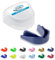 GAME GUARD – Hockey-Mundschutz für Kinder im Alter von 8, 9, 10, 11, 12, 13 Jahren. Zahnschutz für Boxen, Rugby, Fußball, Kampfsport, Kickboxen, Karate, Taekwondo [Blauer Glitzer– 1 Stück]