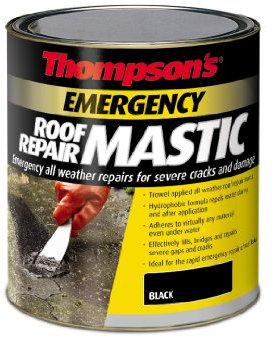 Ronseal TERRM750 Thompsons Emergency Roof Repair Mastic 750 ml, Black