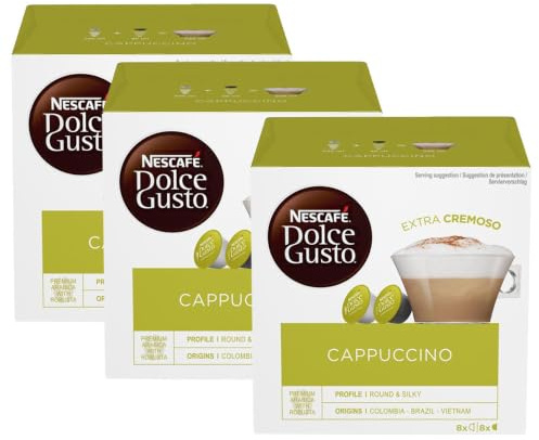 Nescafe Dolce Gusto Cappuccino Pack of 3, 3x16 Pods