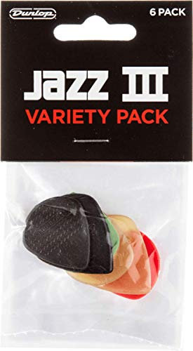 Jim Dunlop PVP103 Variety Pack Jazz Picks, 6 Plektren, multi