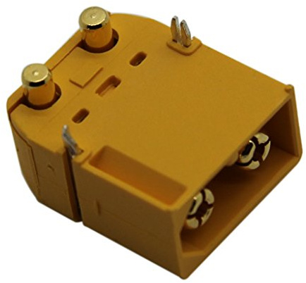 2X XT60PW-M Buchse zur DC-Stromversorgung XT60 männlich PIN: 2 auf PCB AMASS