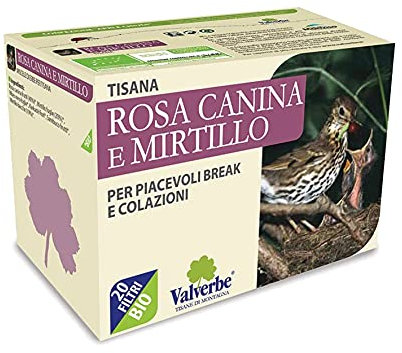Valverbe, Tisana rosa canina e mirtillo bio, 30g