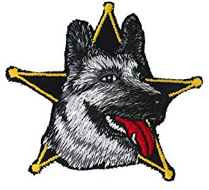 Aufnäher Patches Sheriff Schäferhund Gr. ca. 7 x 6,7 cm 01636