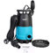 KATSU - Bomba sumergible portátil de 900 W para agua limpia y sucia, 18000 L/h para estanque de jardín, piscinas, zanjas + interruptor flotante + base intercambiable