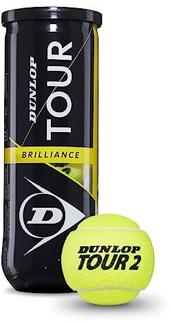 Dunlop Tennisball Tour Brilliance – für alle Bodenbeläge (1x3er Dose)