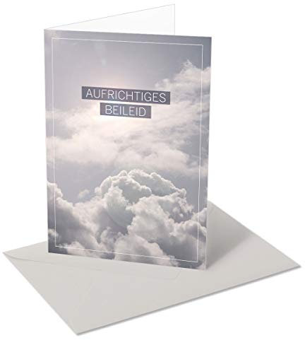 Trauerkarte Hoffnung / Aufrichtiges Beileid/Himmer und Wolken