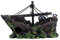 Kunstharz Aquarium Ornament Aquarien Schiff Fischerboot Ornament Aquarium Kunstboot Dekor Aquarium Ornament