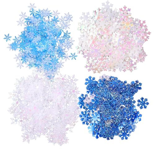 BESPORTBLE 700Pcs Lustige Kleine Dekor Schneeflocke Konfetti Weihnachten Konfetti Kreative Konfetti für Hochzeitsfeier Festival