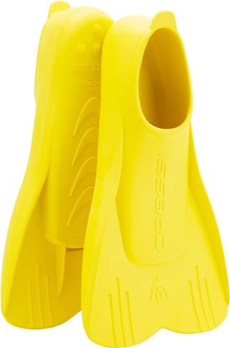 Cressi Mini Light Fins, Pinne Corte e Leggere per Nuoto e Snorkeling Bambini, Giallo, 32/33 EU