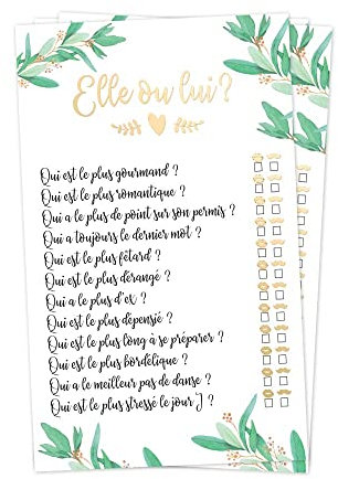 STC 6 Cartes questions des Mariés - Elle ou Lui, 11