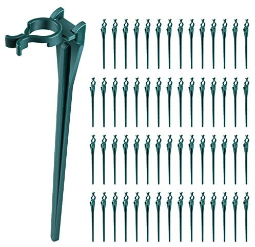 LUTER 60 Stück Weihnachtslicht Hofpfähle, Weihnachtslicht lampenhalter Garten Grüne Weihnachtslicht Pfähle für Garden Stakes Dekoration Lampen für Außen C7 C9 Lichterketten Urlaub