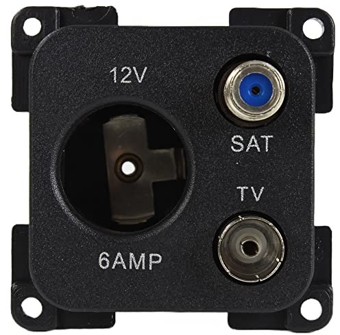 C-Line Presto Inprojal CBE 12 Volt Steckdose Sat TV Caravan Wohnmobil Wohnwagen schwarz