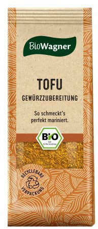 BioWagner - Bio Tofu Gewürzzubereitung | perfekt zu Currygerichten und zahlreichen Veggie-Rezepten | naturbelassene Bio-Zutaten | recyclebare Verpackung | 50 g
