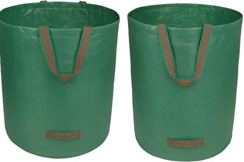 Julido 2er Set Gartensäcke – 272L Wiederverwendbare Laubsäcke mit Griffen – Robuste Gartenabfallsäcke für Laub, Gras und Gartenabfälle
