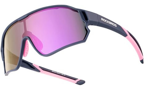 ROCKBROS Kinder Fahrradbrille Sportbrille UV400-Schutz Polarisierte Sonnenbrille TR90 Flexiblem Rahmen für Jungen Mädchen Schutzbrille Outdoorsport