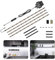 WOBANE Under Cabinet Lighting Kit,White 2m Flexible LED Ribbon Lights Bar,Under Counter Lights for Kitchen,Cupboard,Desk,Showcase,Shelf,LED Rope Light Set,12v,120 LEDs,1200lm,4 Panel,6000K,Black