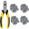 MUYIRTED Wire Cage Buckle Clips Tool and Pliers Set, 1200pcs Metal Buckle Clip for Pet Cat Dog Rabbit Cage and Cattle Sheep Fence Wire Mesh Plier