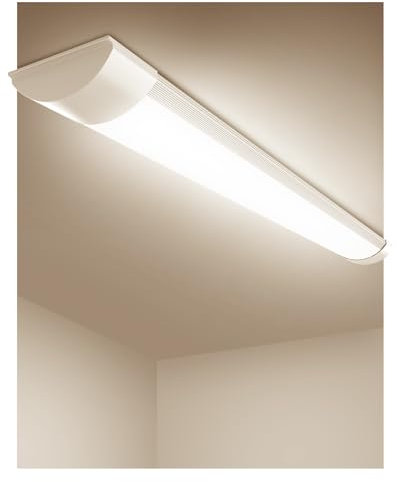 Sararoom 3FT 30W LED Batten Light - 4500K Neutral White, 3000LM Ceiling Surface Mounted LED Tube Light Suitable for Home, Garage, Office, Shop, School, Restaurant
