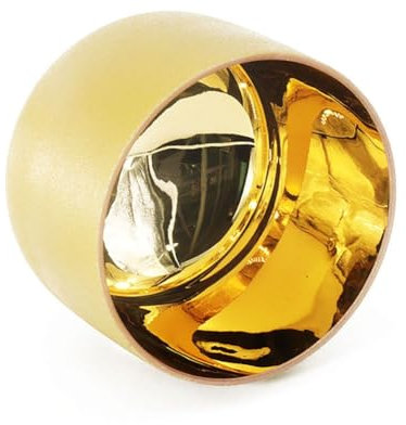 Cuenco tibetano de cristal dorado Alchemy de 432 Hz con golpeador acrílico y junta tórica gratuitos, cuenco de chakra de cuarzo for meditación de yoga y curación con sonido (Color : 432Hz, Size : 6