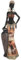 Tissting Afrikanische Deko Kunst Figur mit Hoher Vase, 32cm Harz Tribal Lady Statue Handgefertigt Afrika Weibliche Schlagzeuger Skulptur für Schreibtische Dekoration, Sammlung Geschenke(#2)