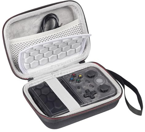 CBDYWVR Custodia da viaggio compatibile con console di gioco portatile retrò RG35XX/RG35XX Plus/R36S/R35S, custodia rigida in EVA per RG35XX/RG35XX Plus, custodia da gioco portatile solo (grigio)